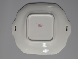 Engels Copeland Spode's Tower rood vierkant schaal met greepjes 28 cm