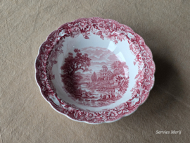 Engels rood Ridgway Woburn hoge ronde schaal 22,5 cm