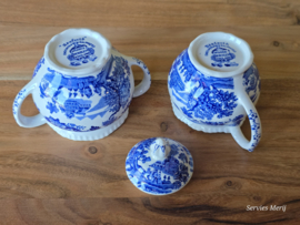 Engels blauw Woods Burslem England Seaforth Roomstel