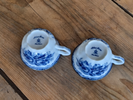 Vintage Blue Rose set 2x Kopje