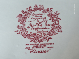 Engels Ridgway Windsor rood rechthoekige schaal 33,5 cm