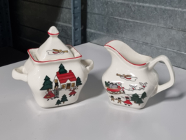 Engels Mason's Christmas Village 1796 Kerstservies Roomstel