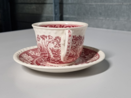 Villeroy en Boch Rusticana rood set 8x Koffie Kop en schotel