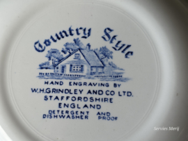 Engels blauw Grindley Country Style set 18 borden