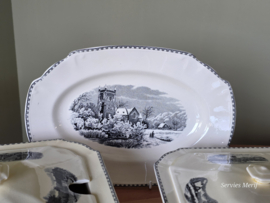 Landschap Zwart Societe Ceramique compleet servies 8 personen
