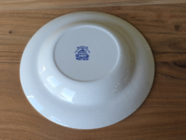 Engels blauw Woods Burslem England Seaforth diep bord 23 cm