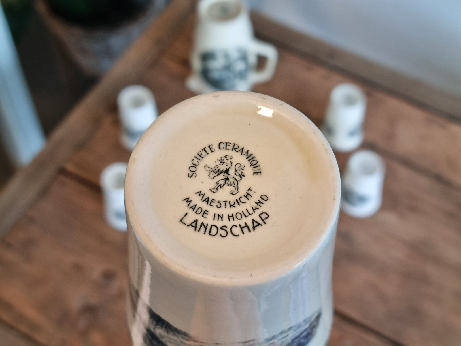 Landschap Zwart Societe Ceramique Chocoladestel 6-pers.