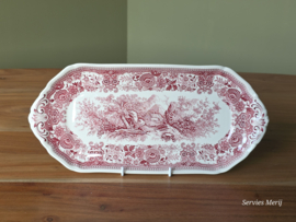 Villeroy en Boch Burgenland rood rechthoekige schaal 34 cm