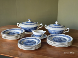 Boerenhoeve blauw Societe Ceramique Eetservies 6 personen