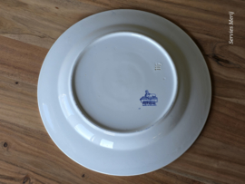 Potiche blauw Petrus Regout groot bord 34 cm