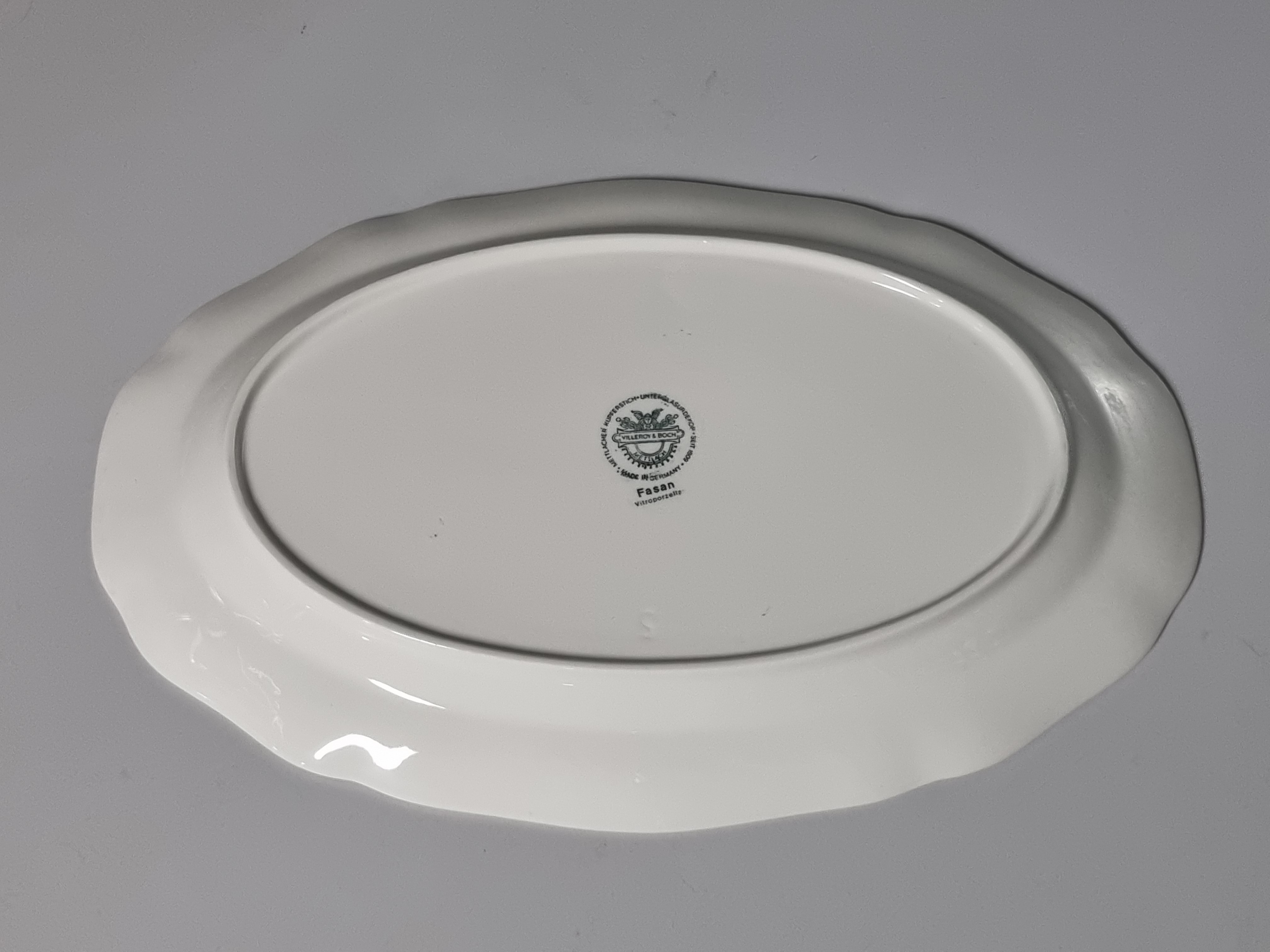 Villeroy en Boch Fasan groen Schaal ovaal 36 cm