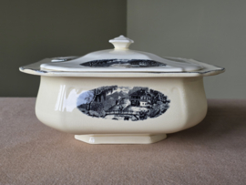 Landschap Zwart Societe Ceramique Soepterrine (hoekig model)