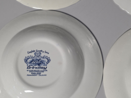 Engels blauw Mix & Match Set 6x diepe borden 25 - 25,5 cm