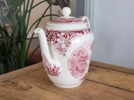Regout Castillo rood Koffiepot (rond model)