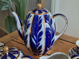 Lomonosov blauw Winternight Koffieservies 6-persoons