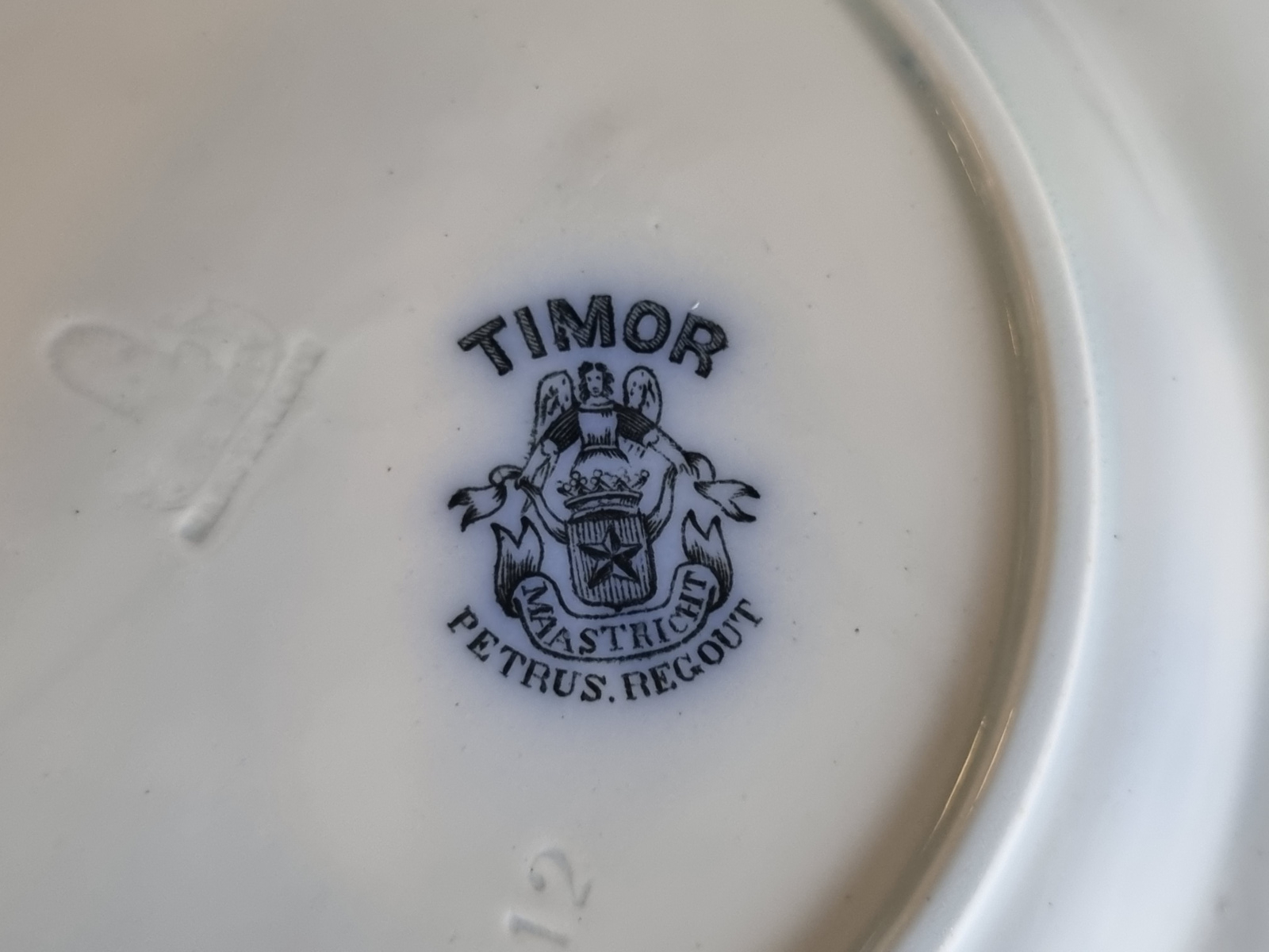 Petrus Regout decor Timor ontbijtbordje 18,5 cm