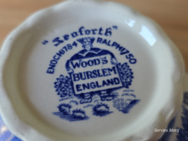 Engels blauw Woods Burslem England Seaforth Roomstel
