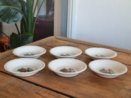Wedgwood Moss Rose set 6x rond schaaltje 13 cm