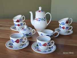 Boerenbont Boch Koffieservies Zeeland 6-personen (groen stempel)