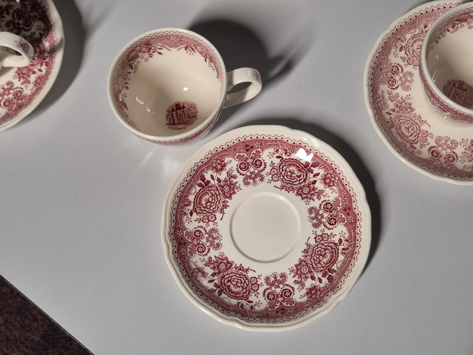 Villeroy en Boch Burgenland rood Koffieservies 8-pers.