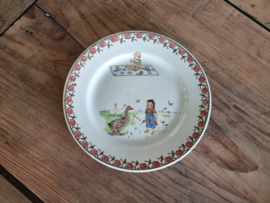 Frans Sarreguemines Enfants plat Bordje 16 cm (afb. eendjes)