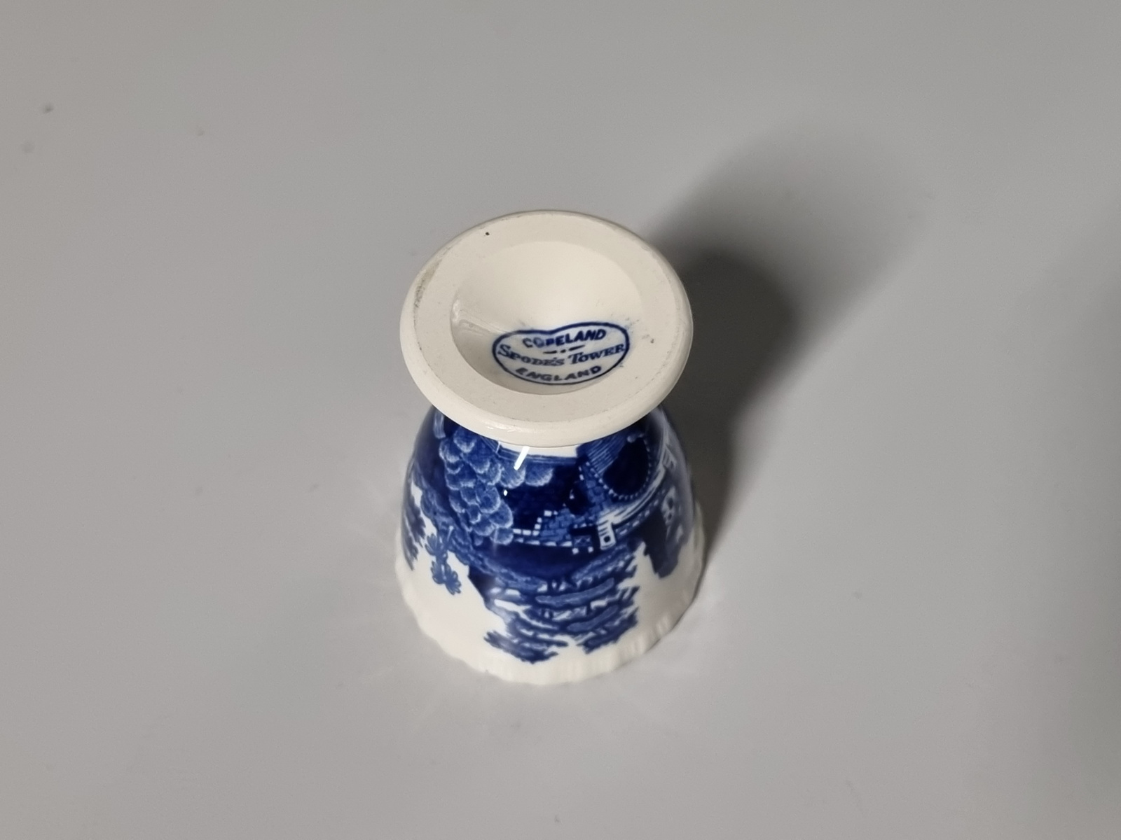 Engels Copeland Spode's Tower blauw Eierdopje