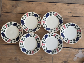 Boerenbont 418 Societe Ceramique set 6x ontbijtbord 21 cm