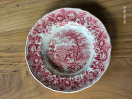 Engels rood Meakin Romance diep bord 23 cm