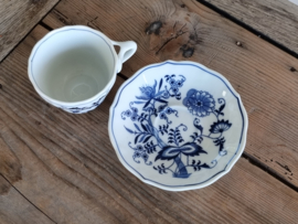 Blue Danube set 8x Koffie kop en schotel 8,5 cm