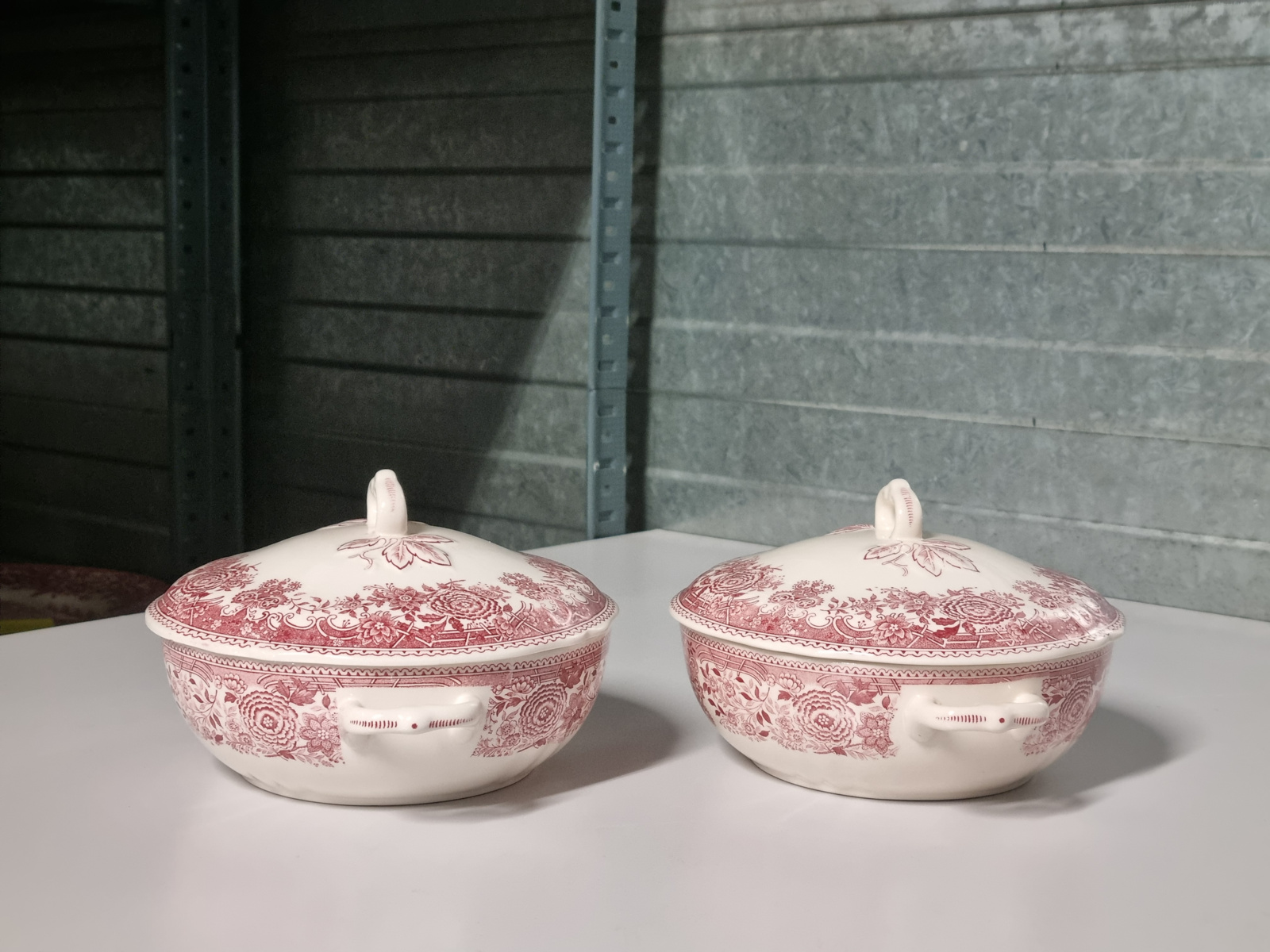 Villeroy en Boch Burgenland rood set 2x kleine Dekschaal Terrine