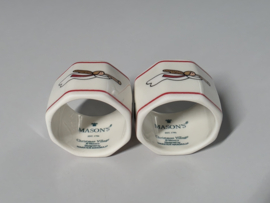 Engels Mason's Christmas Village 1796 Kerstservies set 2x Servetring