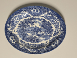 Engels blauw English Ironstone Tableware EIT ovale schaal 29 cm (brug)
