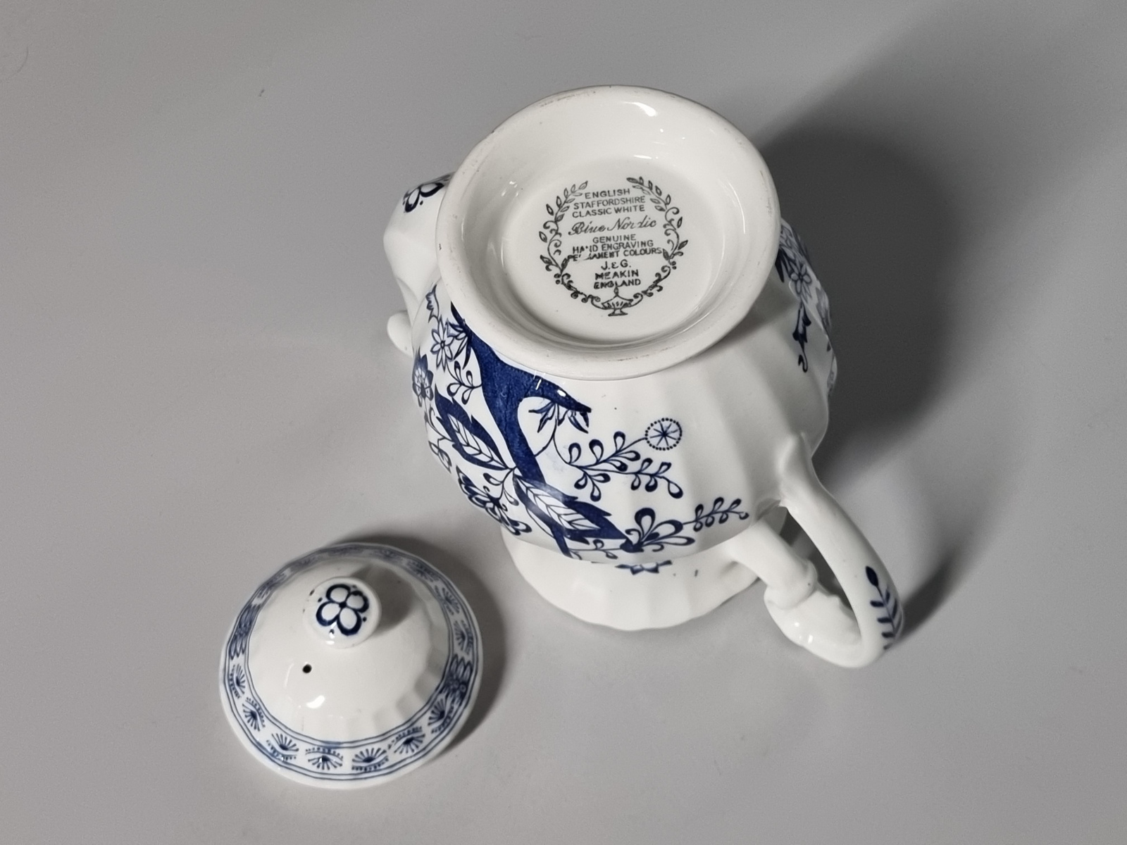 Engels blauw Meakin Blue Nordic Koffiepot 18 cm