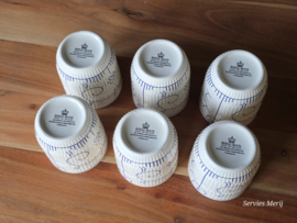 Boch Copenhague Saks Sax Sakse set 6x beker mok 0,28 ltr