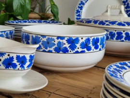 Boch Belgium blauw Vintage Eetservies voor 8 pers.