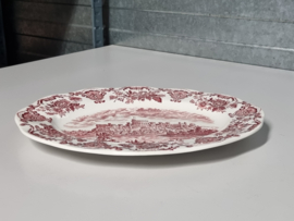 Engels rood Enoch Wedgwood Royal Homes Of Britain ovale schaal 31 cm