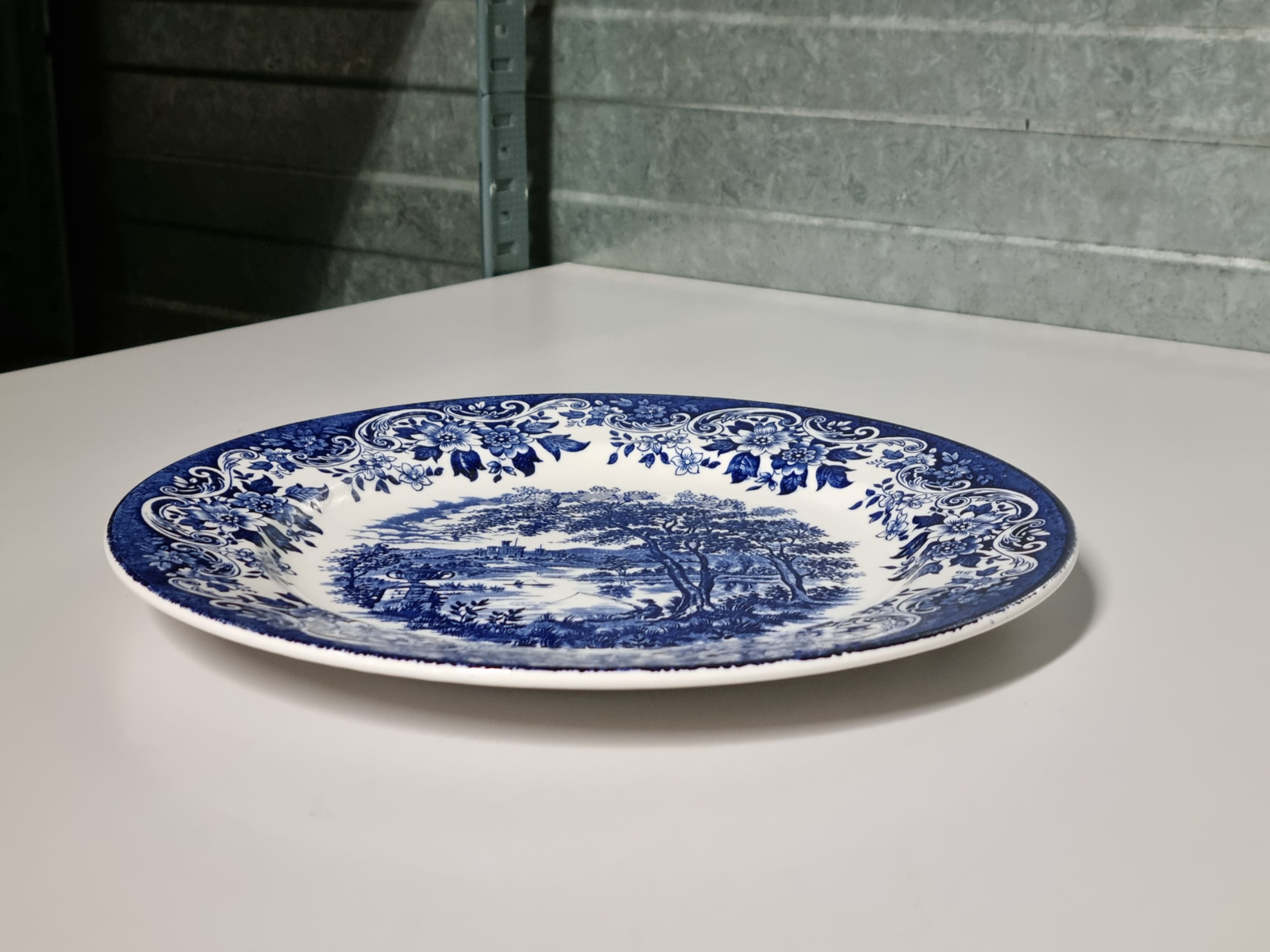 Engels blauw Broadhurst English Scene Serveerbord 27 cm
