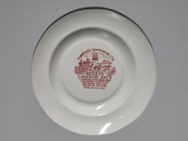 Engels rood Dickens Coaching Days Gebaksbordje 15 cm