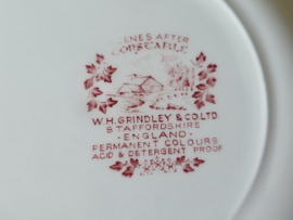 Engels rood Grindley Scenes After Constable Dinerbord 26 cm
