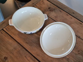 Boerenbont 417 Societe Ceramique Dekschaal Terrine met deksel 22,5 cm (creme)