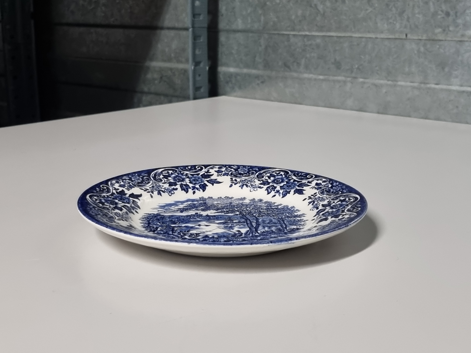 Engels blauw Broadhurst English Scene Bordje 17 cm
