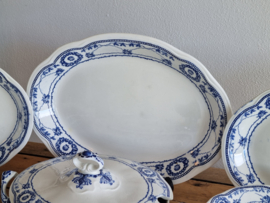 Engels blauw Ethelwyn Bishop & Stonier compleet servies 12 personen