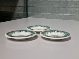 Villeroy en Boch Burgenland groen set 3x Asbakje 10,5 cm