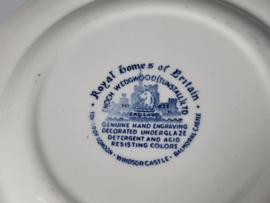 Engels blauw Enoch Wedgwood Royal Homes Of Britain ontbijtbordje 19,5 cm
