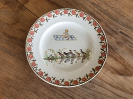 Frans Sarreguemines Enfants Kinderservies plat Bordje 12,3 cm (afb. eendjes)