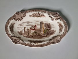 Engels bruin Old Britain Castles Serveerschaal 20 cm (plat - rechthoek)