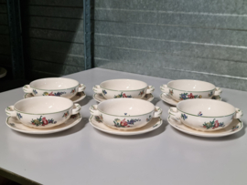 Villeroy en Boch Alt Strassburg Set 6x stapelbare soepkom met schotel