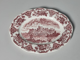 Engels rood Enoch Wedgwood Royal Homes Of Britain ovale schaal 31 cm