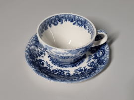 Engels blauw Meakin Romance Kop en schotel