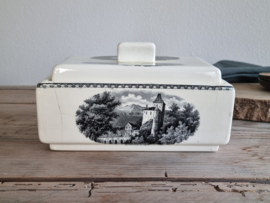 Landschap Zwart Societe Ceramique Koekdoos (beschadigde onderbak)
